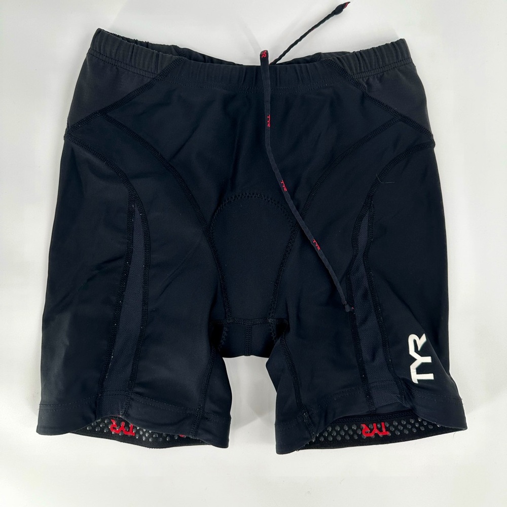 TYR- Black Padded Cycling Shorts Size Medium‎